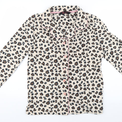 Primark Womens Brown Animal Print  Top Pyjama Top Size 8