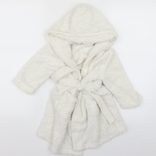 minikidz Girls White Solid  Top Robe Size 2-3 Years