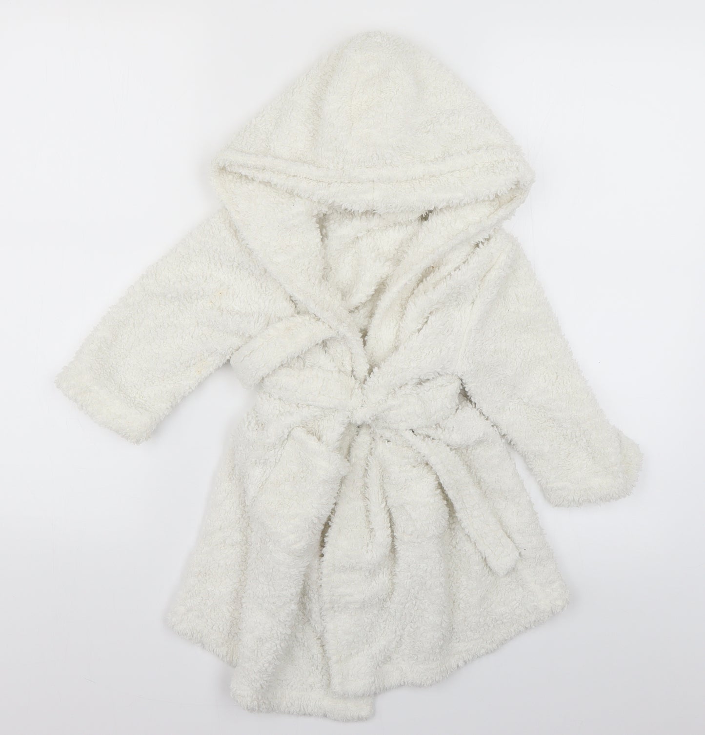 minikidz Girls White Solid  Top Robe Size 2-3 Years