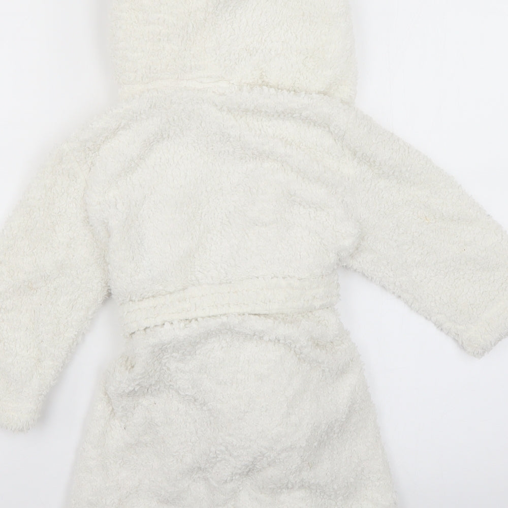 minikidz Girls White Solid  Top Robe Size 2-3 Years