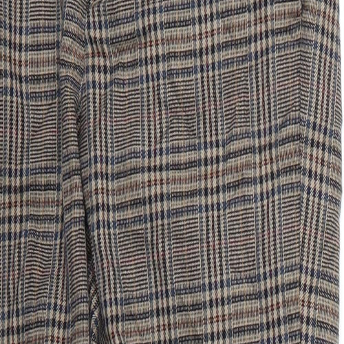 H&M Mens Brown Check  Trousers  Size 29 L25 in