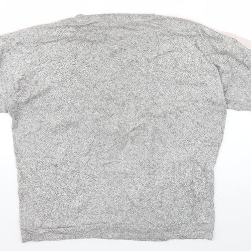 Boux Avenue Womens Grey Geometric Knit Pullover Jumper Size 14