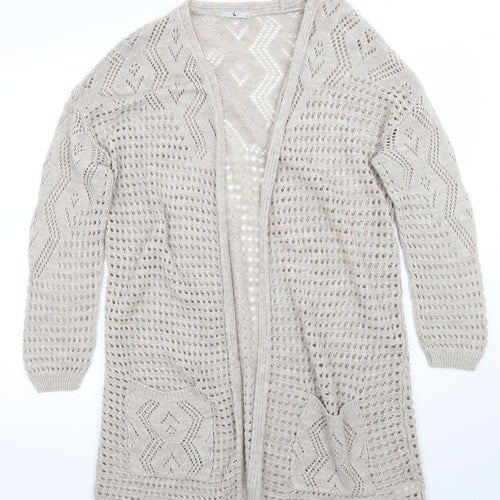TU Womens Beige   Cardigan Jumper Size M