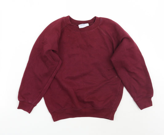 True Form Boys Red  Canvas Pullover Jumper Size 9-10 Years