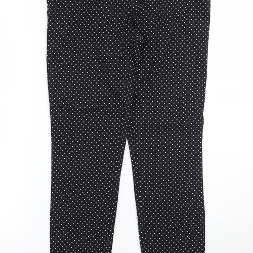 Yessica Womens Black Polka Dot  Trousers  Size 6 L27 in
