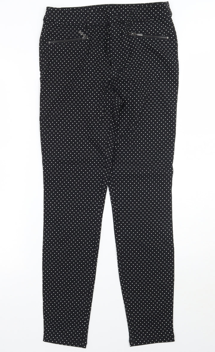 Yessica Womens Black Polka Dot Trousers Size 6 L27 in