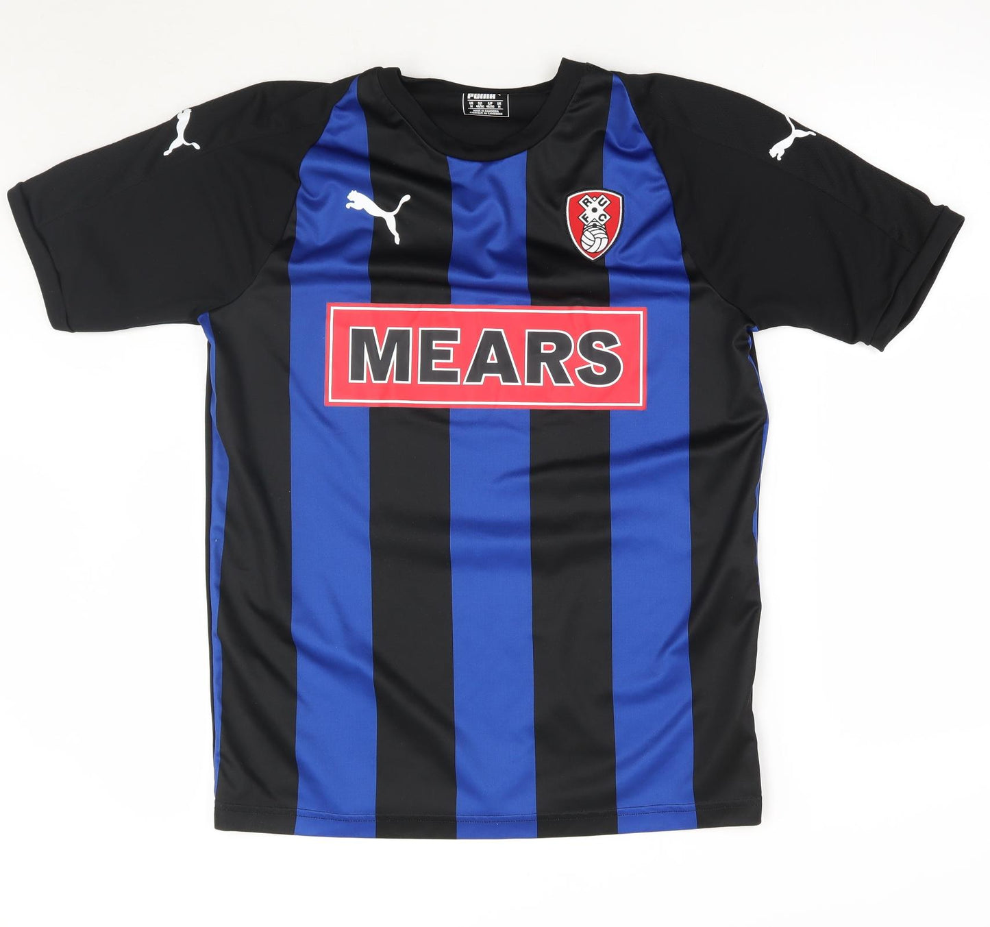 PUMA Mens Black Striped   T-Shirt Size M  - Rufc