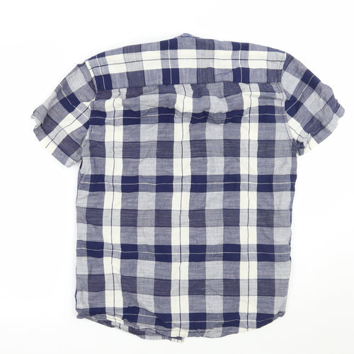 F&F Mens Blue Check   Button-Up Size S