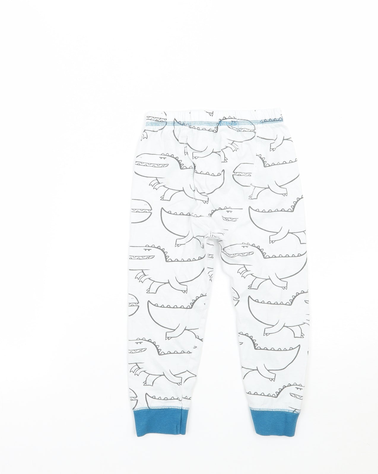 TU Boys White Geometric  Sweatpants Trousers Size 3-4 Years