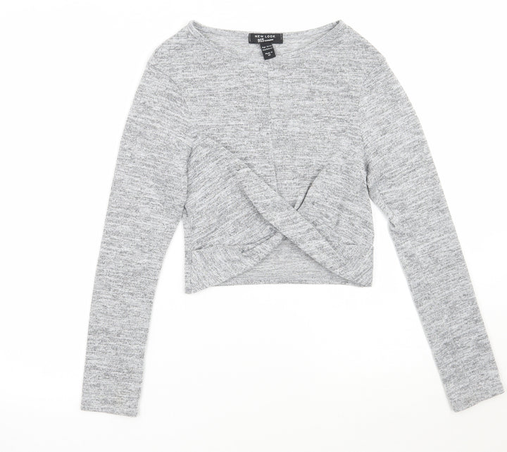 Newlook Girls Grey Pullover Jumper Size 12 Years