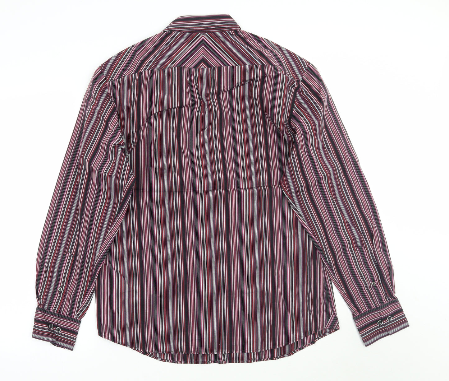 NEXT Mens Black Striped   Button-Up Size M