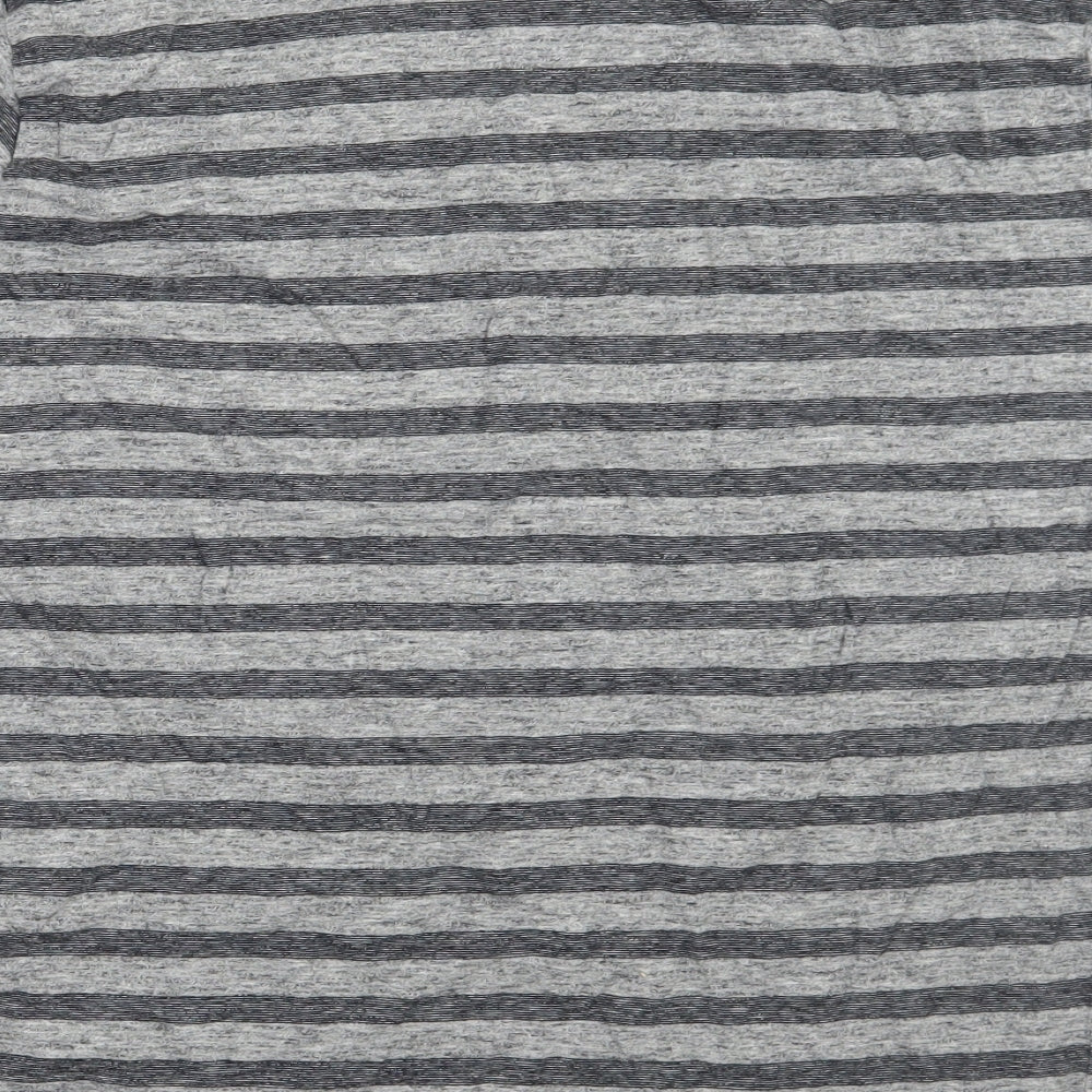Marks and Spencer Mens Grey Striped   T-Shirt Size S