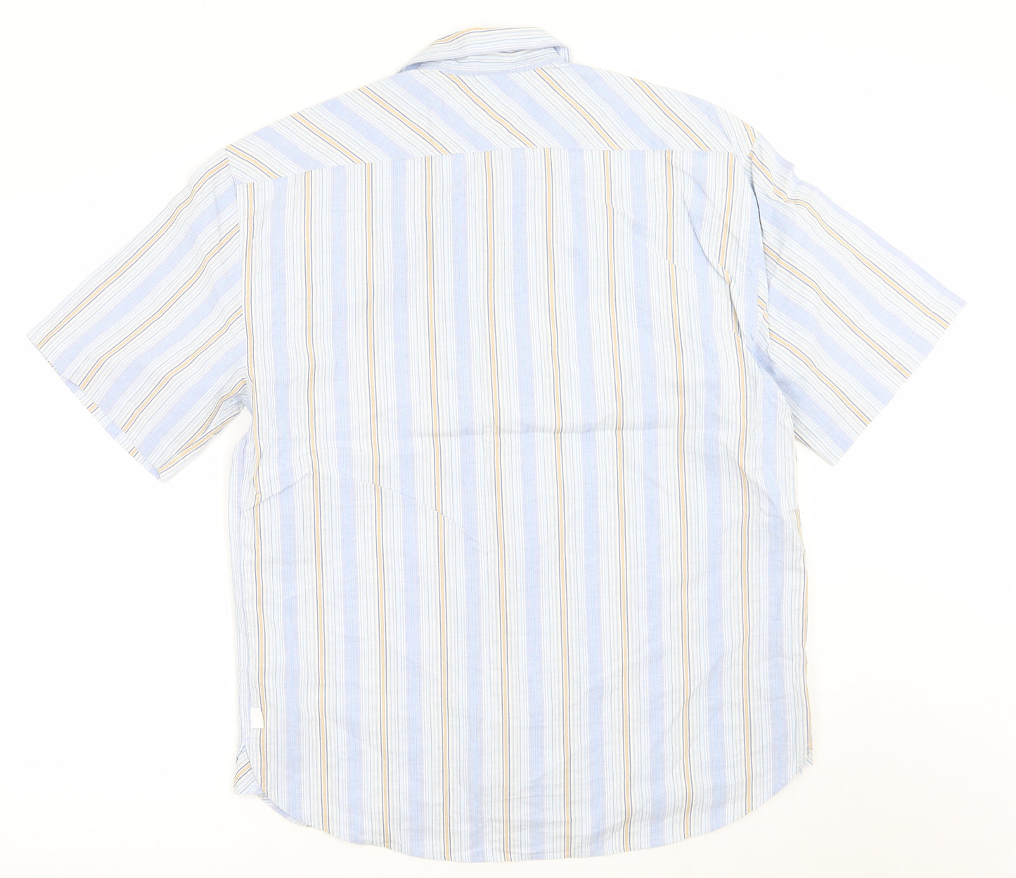 NEXT Mens White Striped   Button-Up Size M