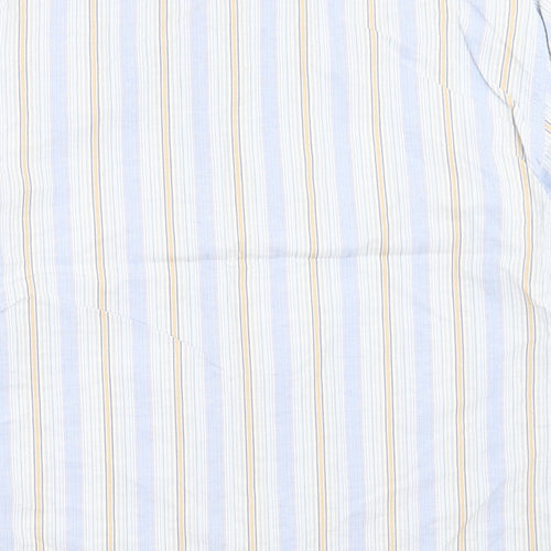NEXT Mens White Striped   Button-Up Size M