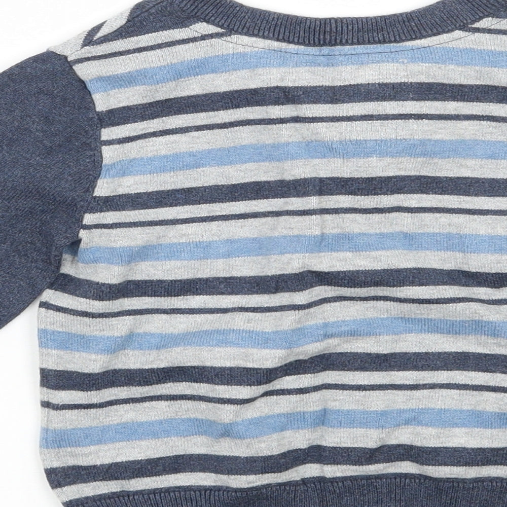 Matalan Boys Grey Striped  Pullover Jumper Size 2 Years