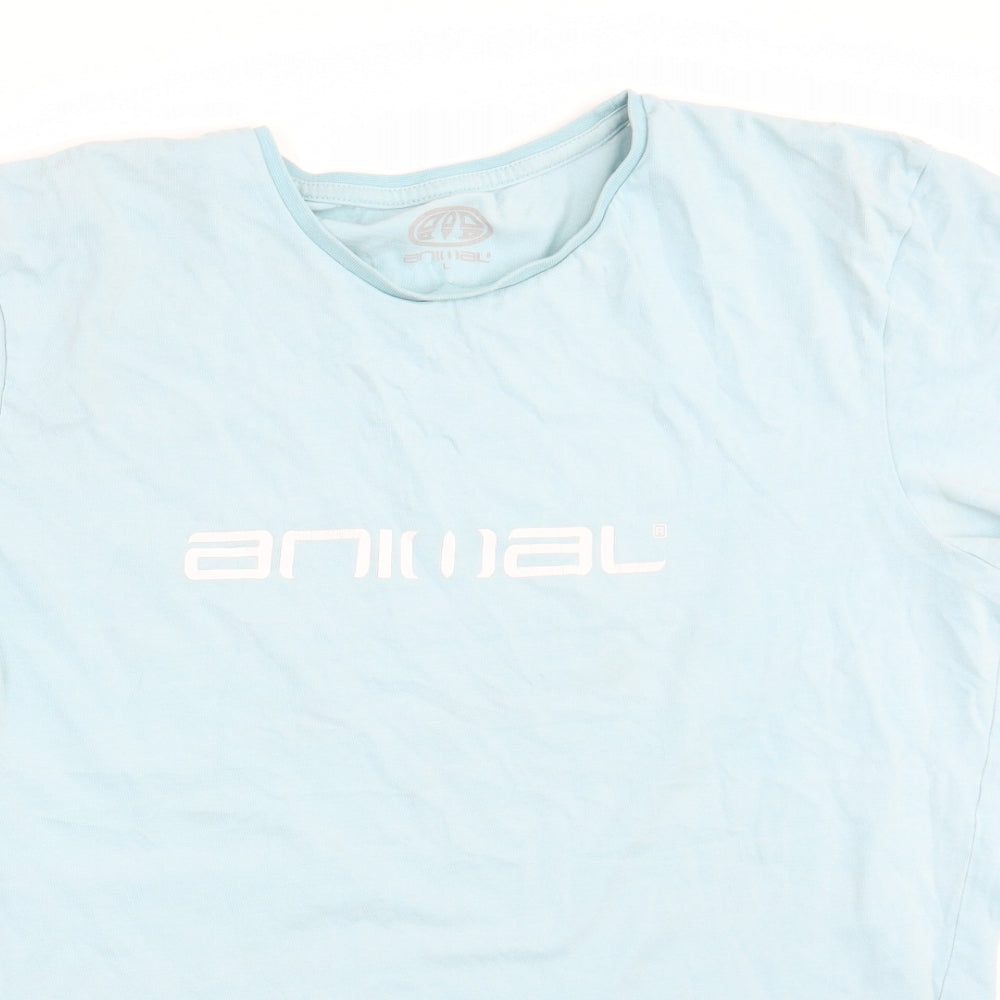 Animal Mens Blue    T-Shirt Size L