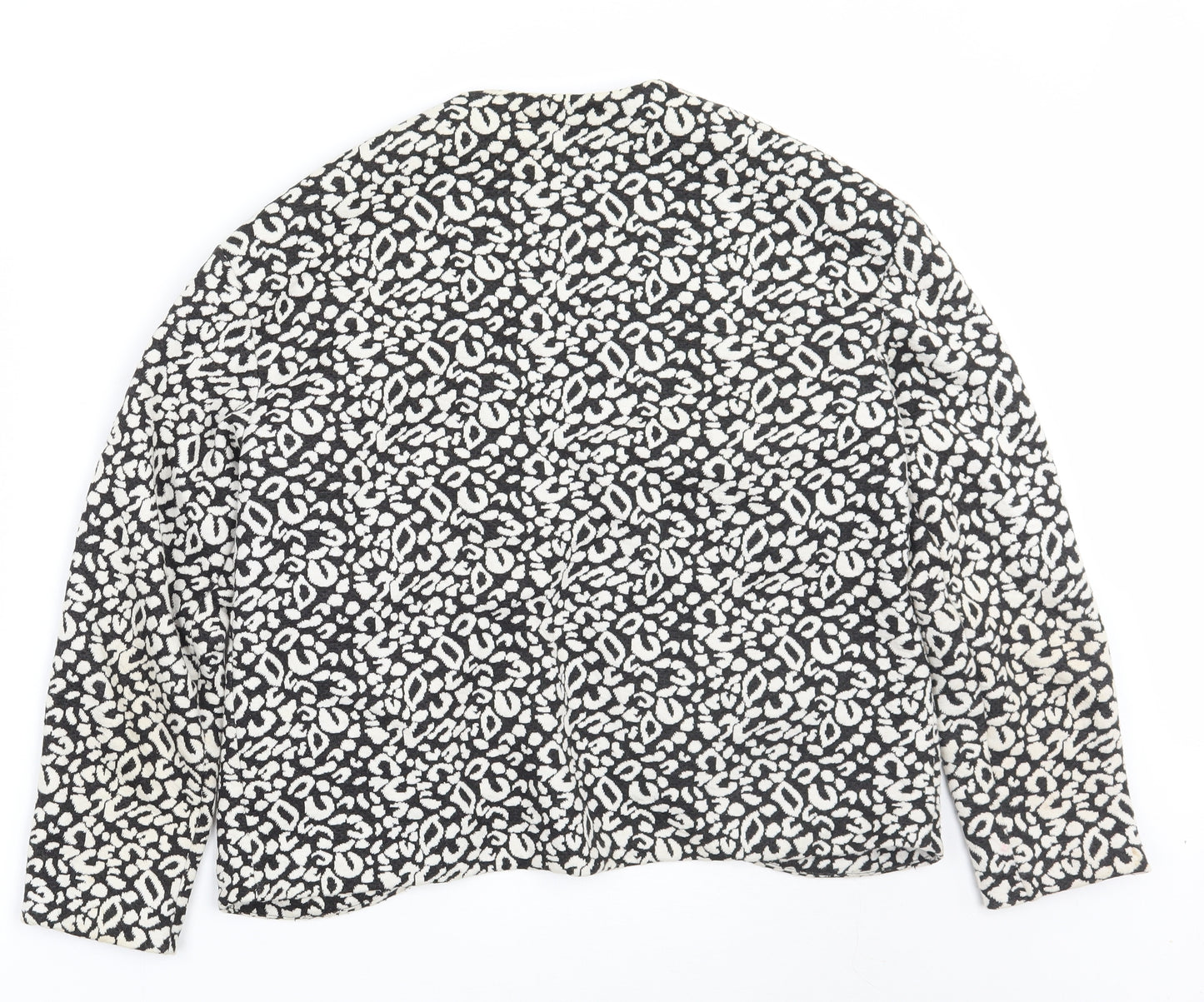 H&M Womens Beige Animal Print  Jacket Blazer Size S