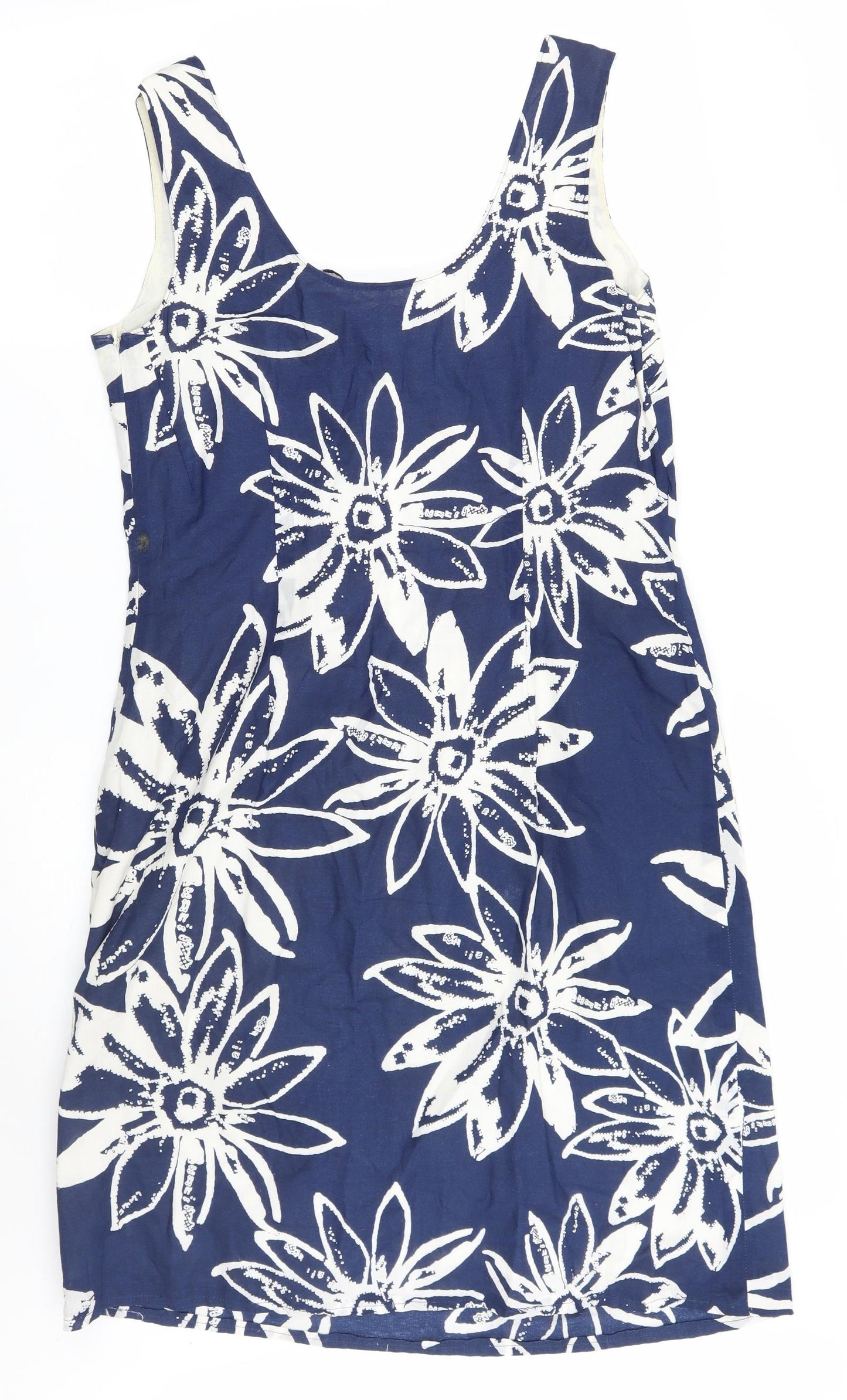 August Silk Womens Blue Floral  A-Line  Size 14