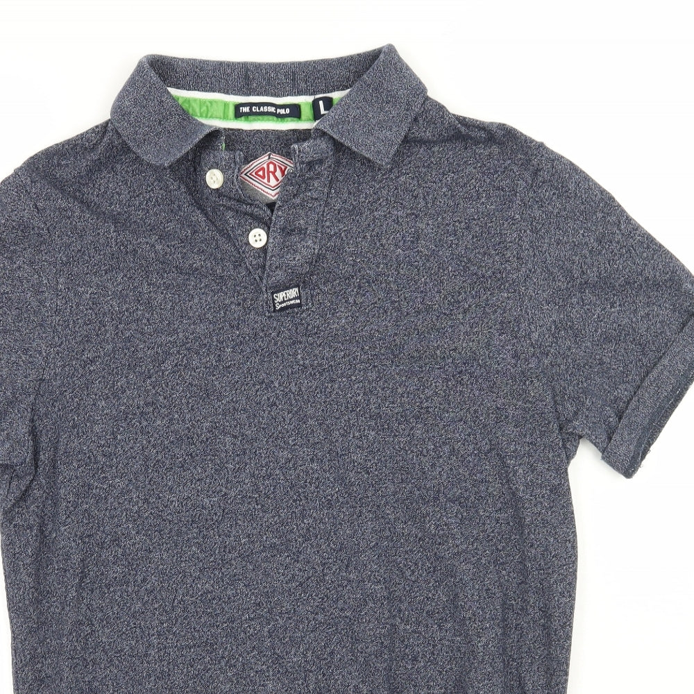 Superdry Mens Blue    Polo Size L