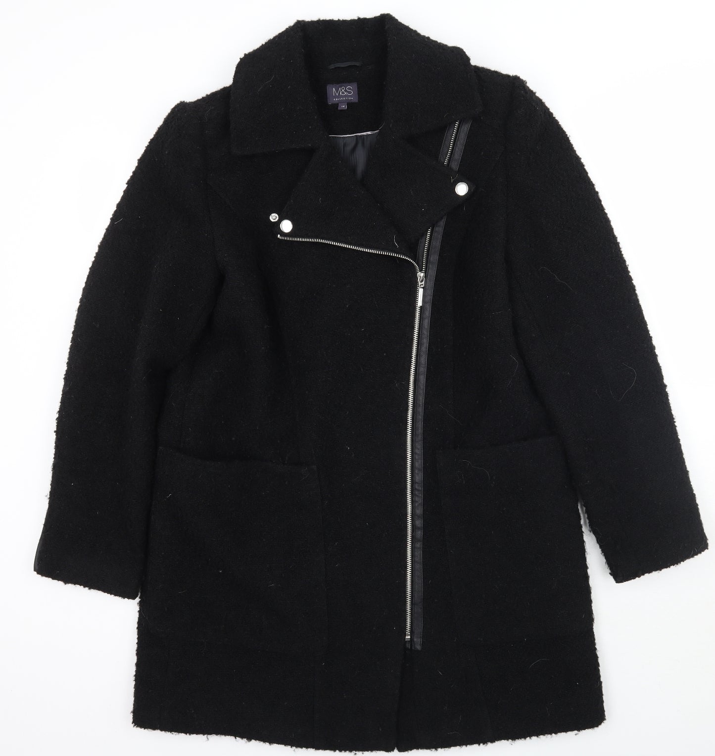Marks and Spencer Womens Black   Jacket Coat Size 14