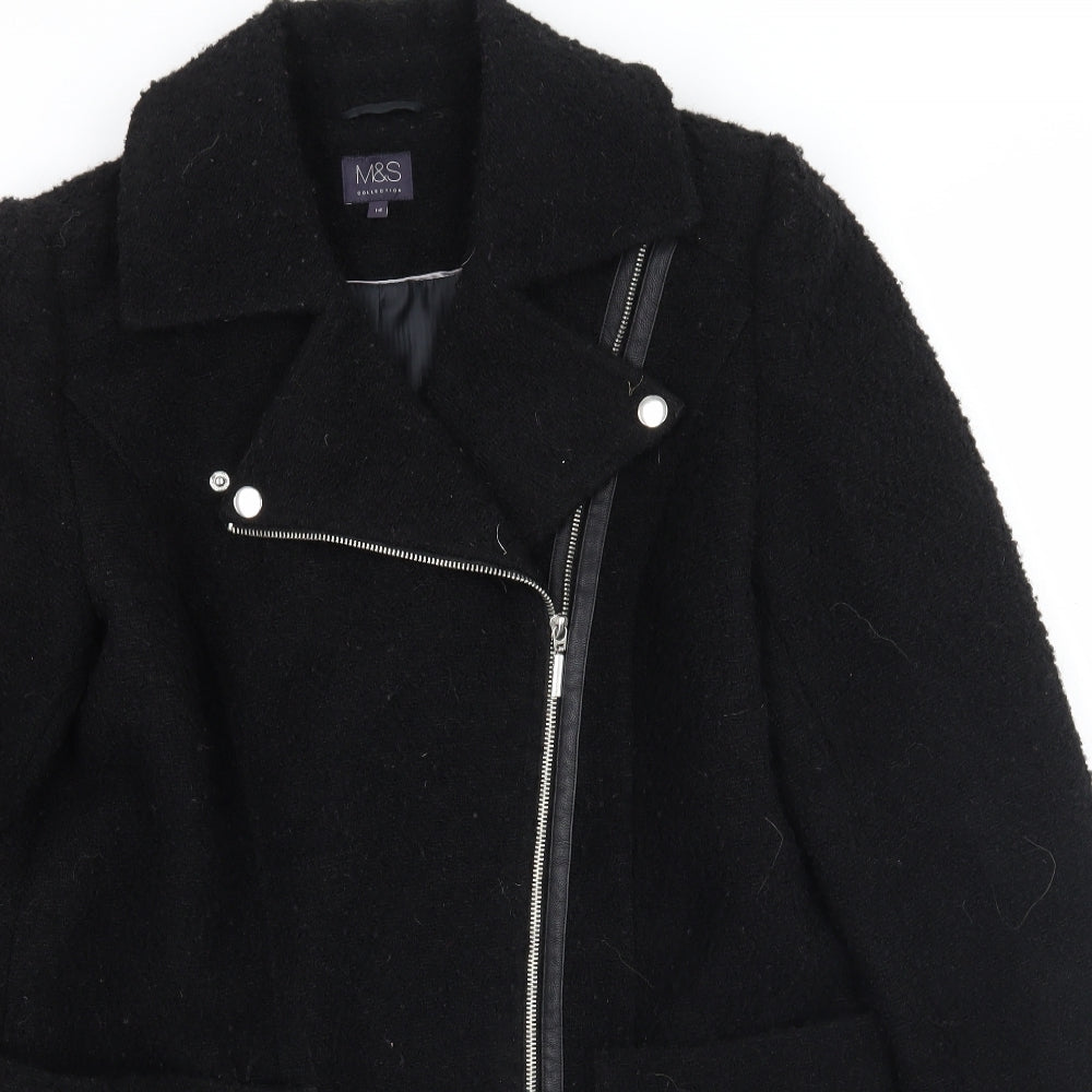 Marks and Spencer Womens Black   Jacket Coat Size 14