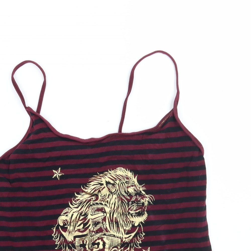 Primark Womens Purple Striped  Basic Tank Size XL  - Harry potter