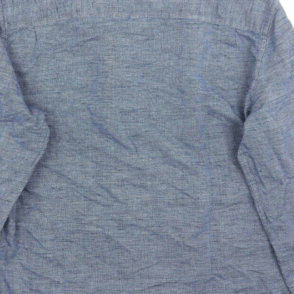 French Connection Mens Blue    Button-Up Size L