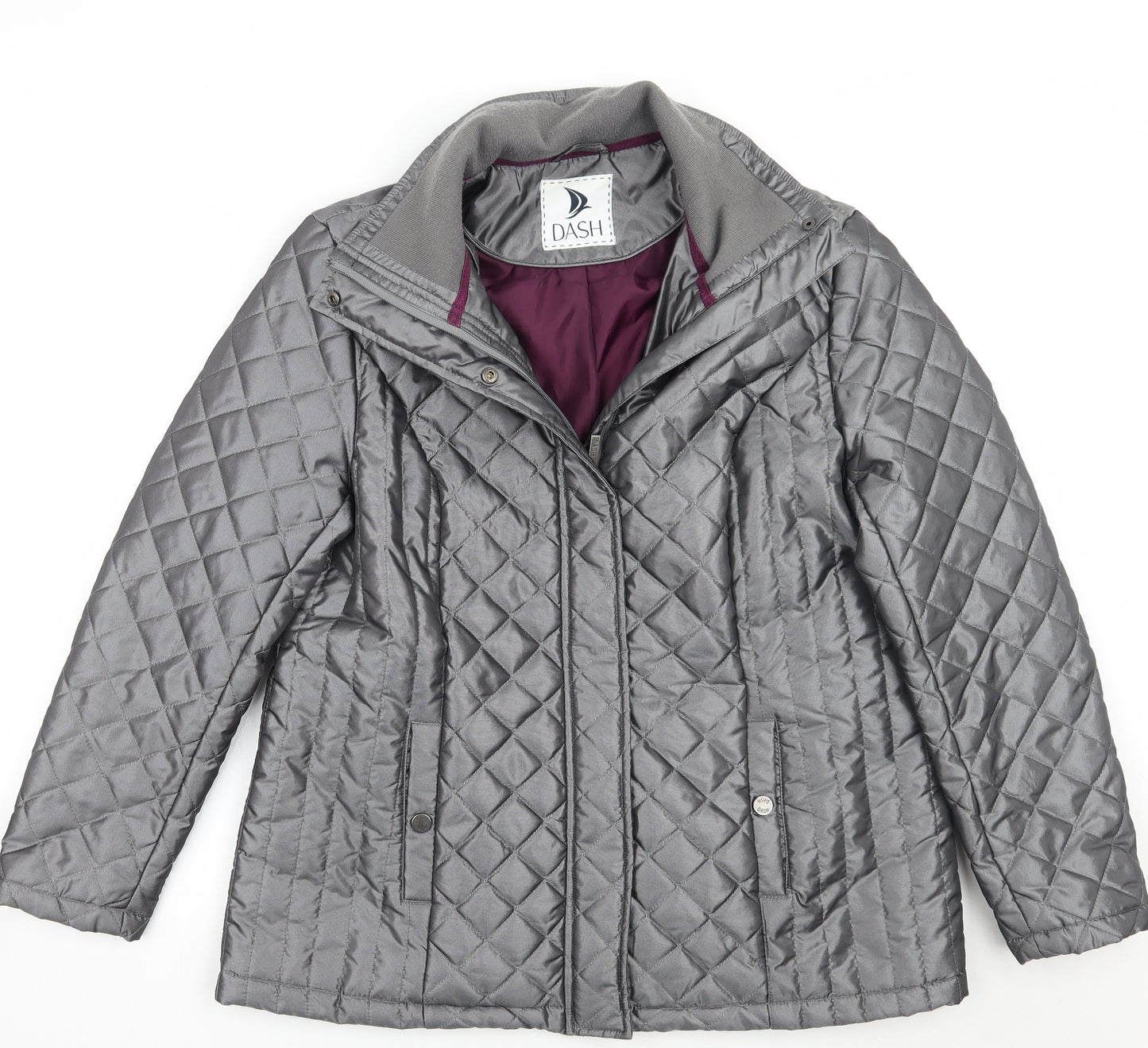 DASH Womens Grey   Jacket Coat Size 16