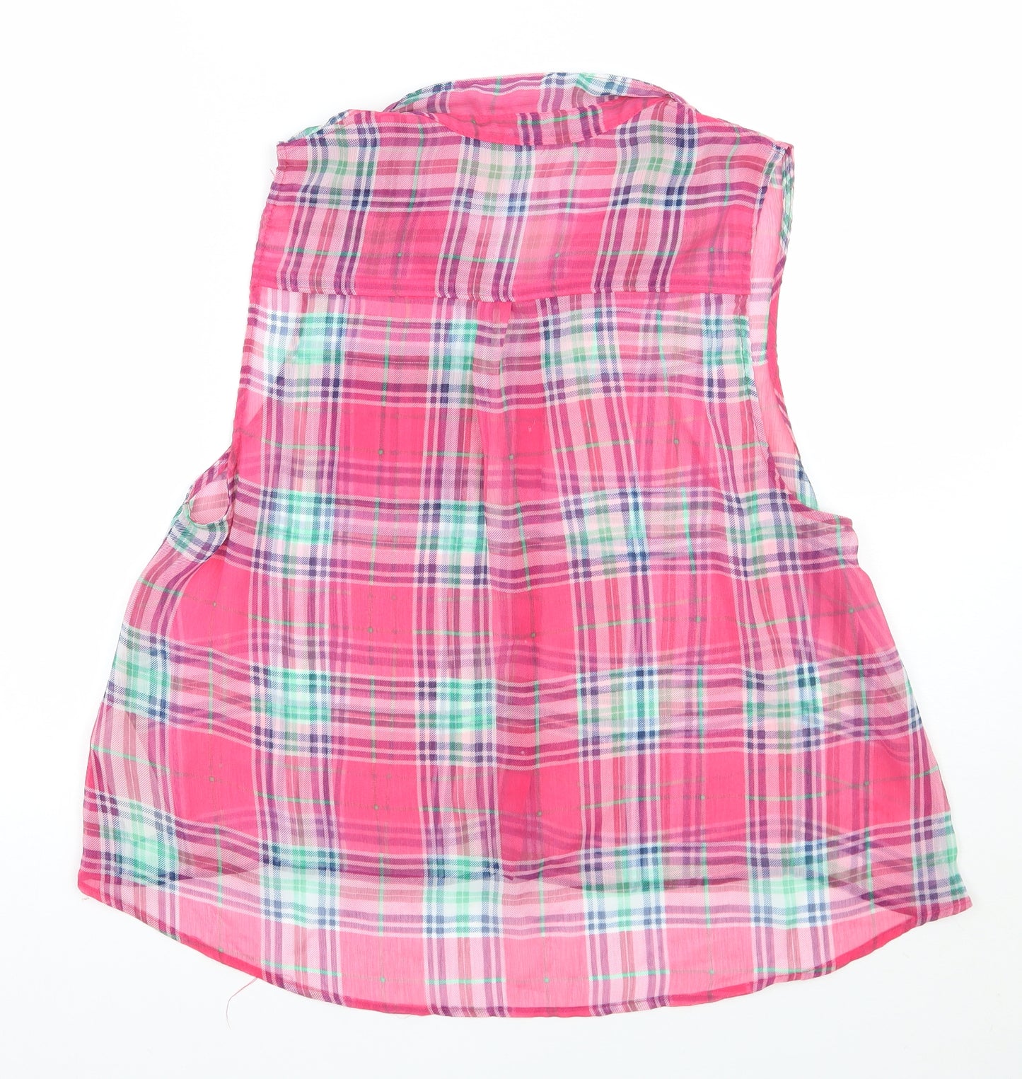 Abercrombie & Fitch Womens Pink Check  Basic Button-Up Size M