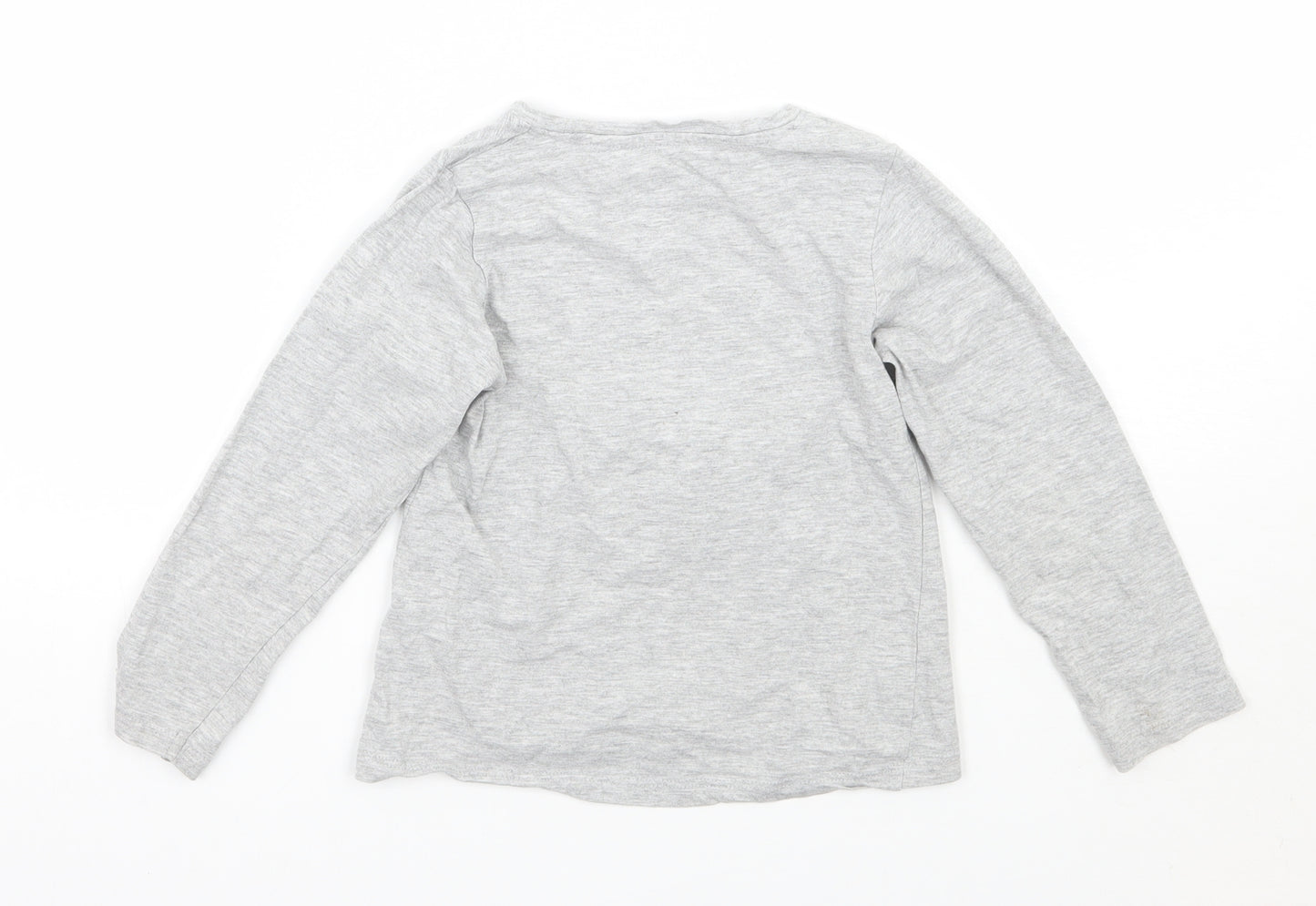hullabaloo Girls Grey   Basic T-Shirt Size 4-5 Years