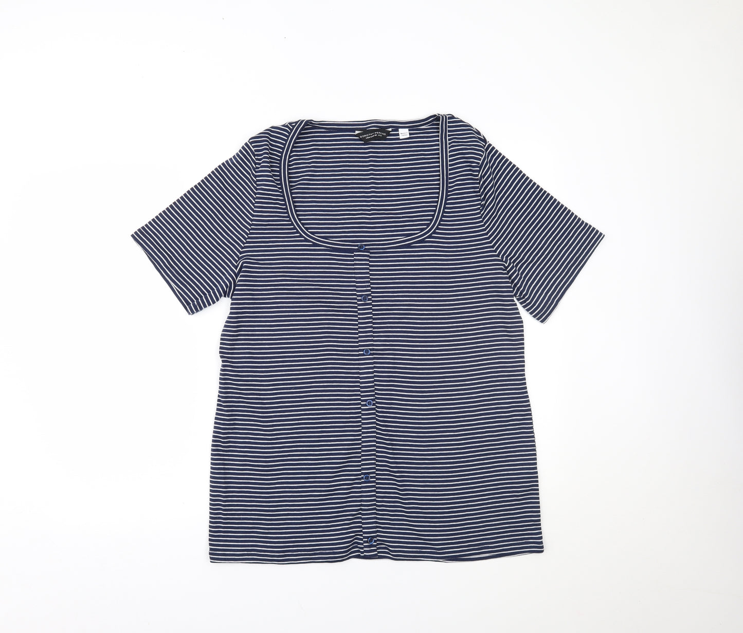 Dorothy Perkins Womens Blue Striped   T-Shirt Size 22