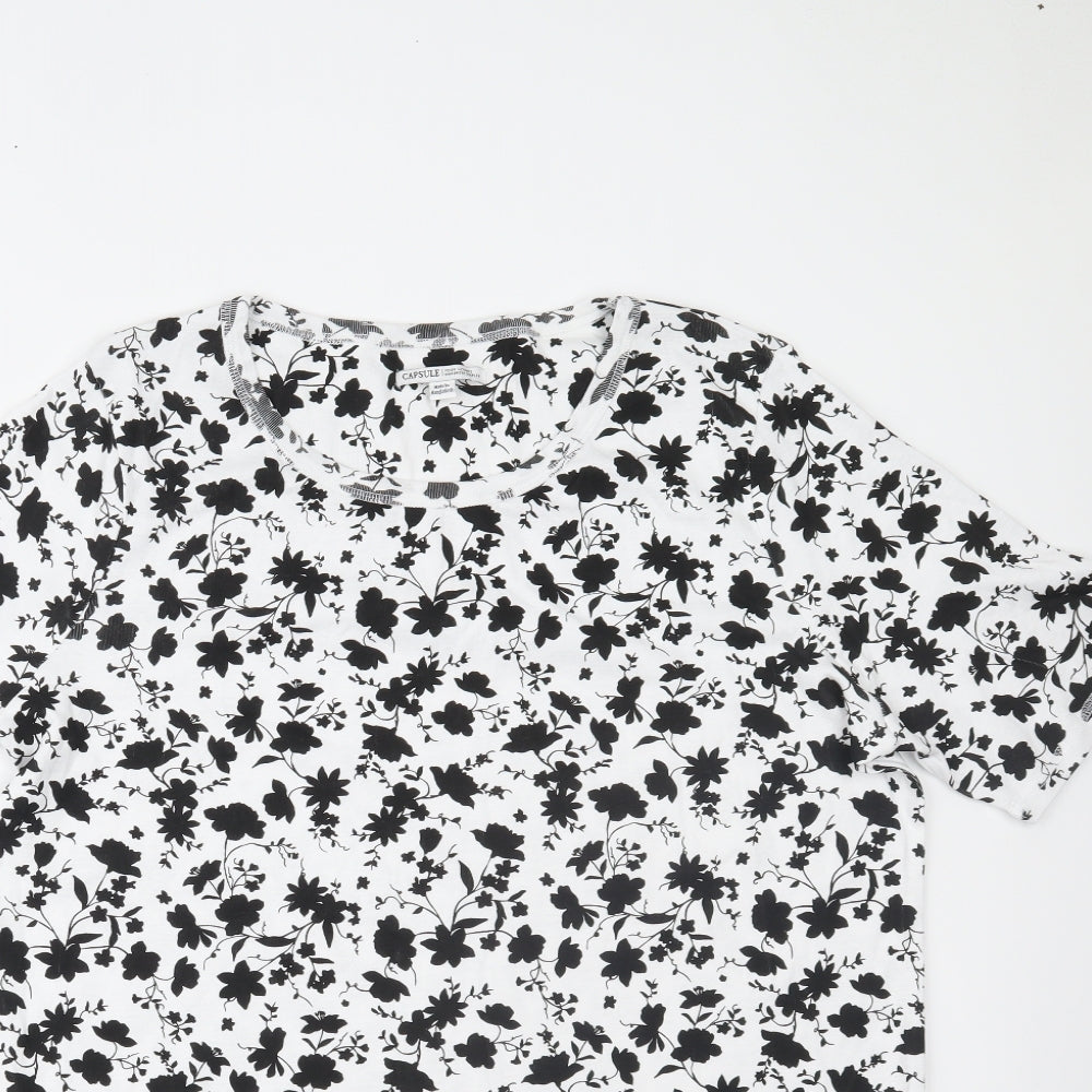 Capsule Womens White Floral   T-Shirt Size 22