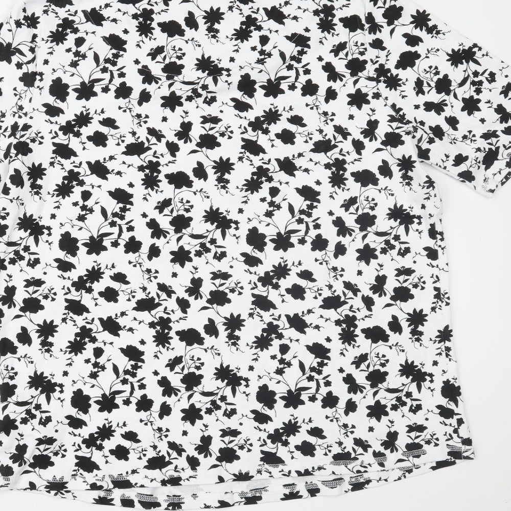 Capsule Womens White Floral   T-Shirt Size 22