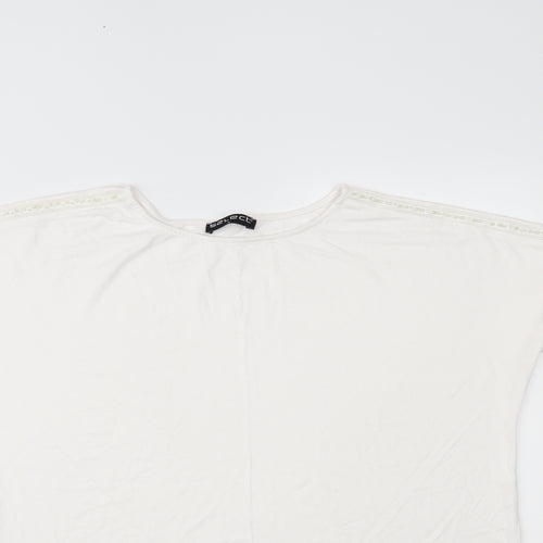 Select Womens White   Basic T-Shirt Size L