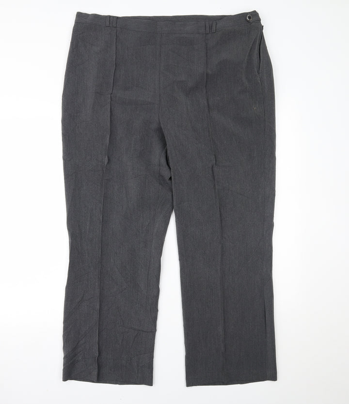 BM Womens Grey   Trousers  Size 22 L25 in