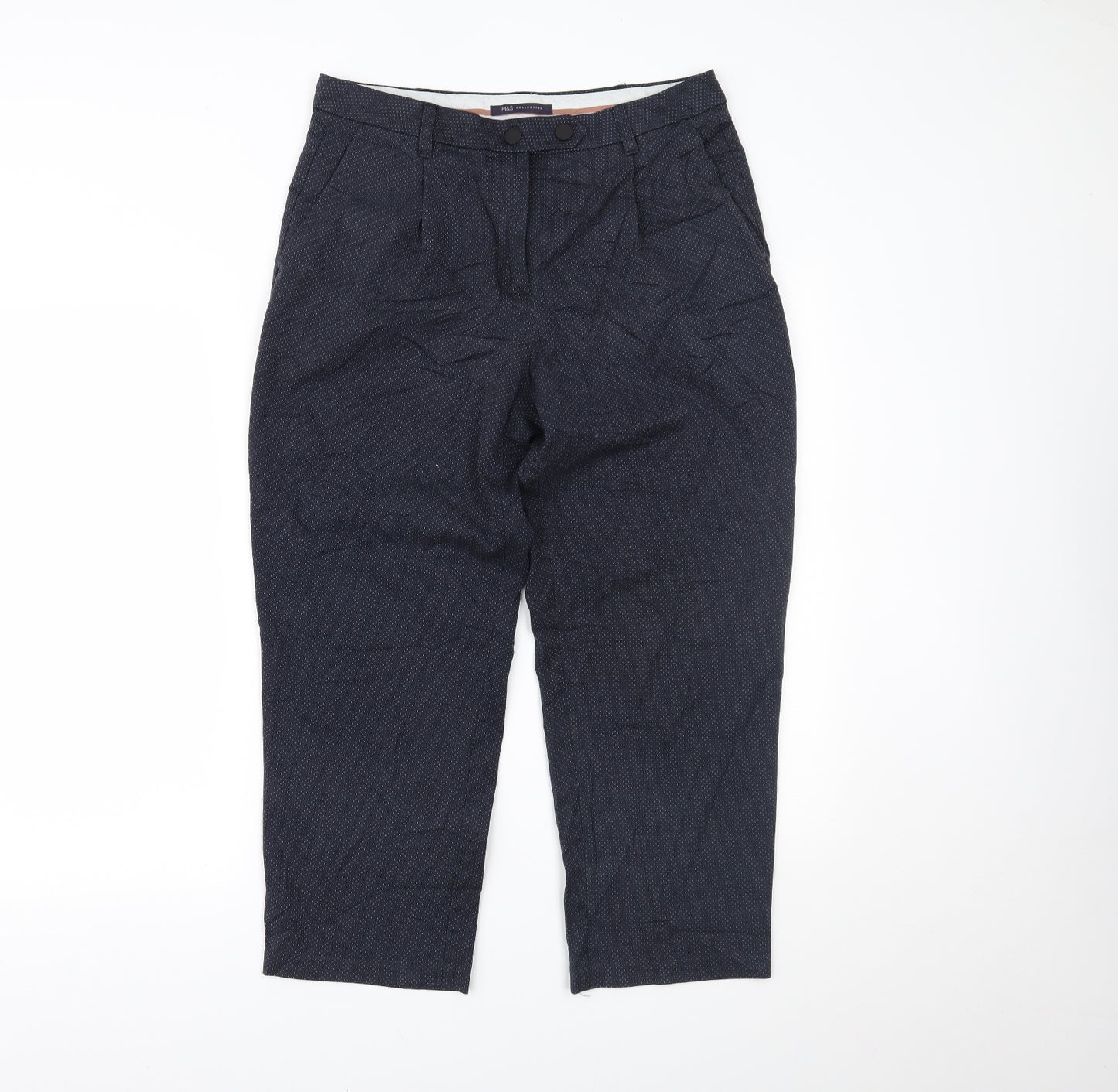 Marks and Spencer Womens Blue Polka Dot  Sweatpants Trousers Size 12 L24 in