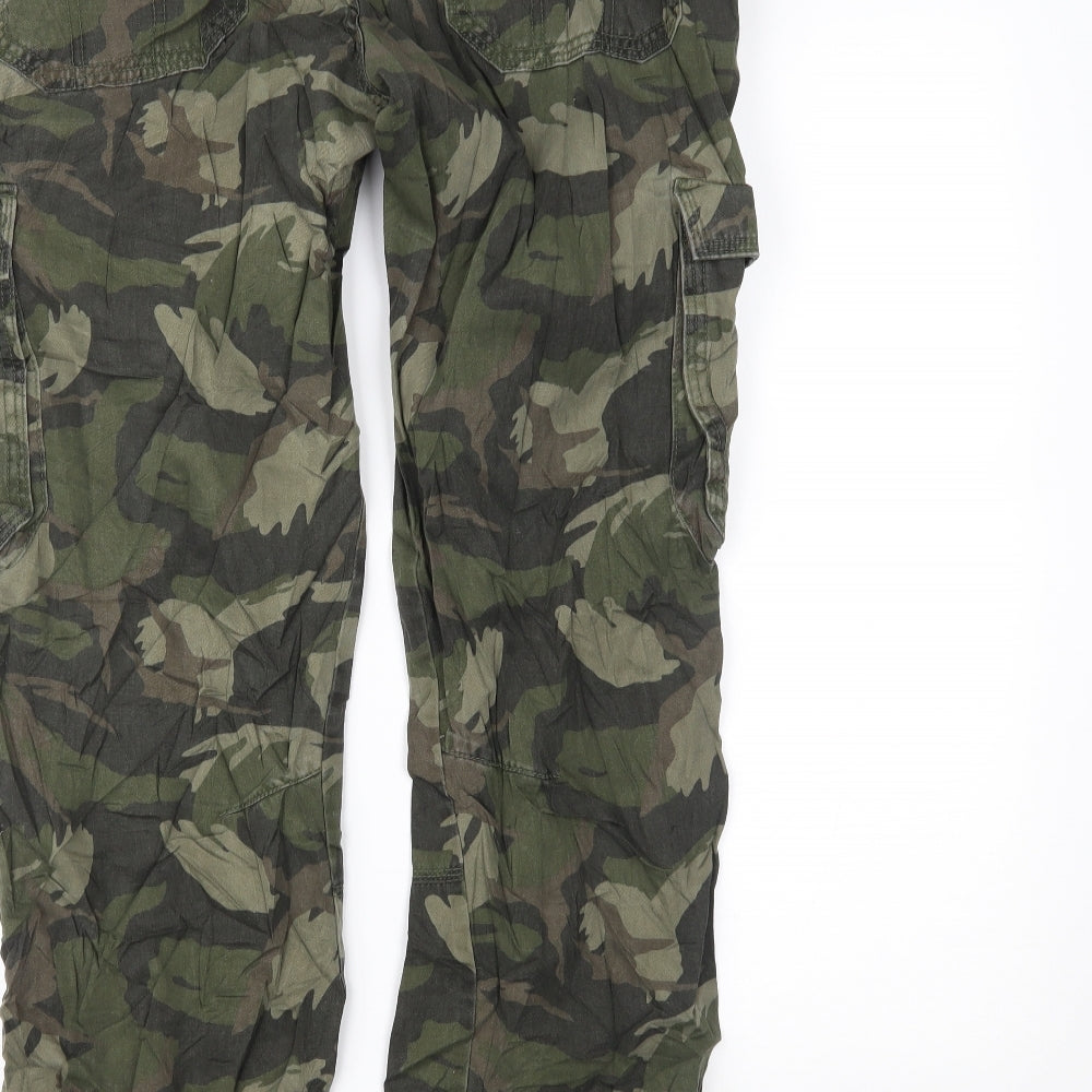 George Womens Green Camouflage  Cargo Trousers Size 38 L34 in