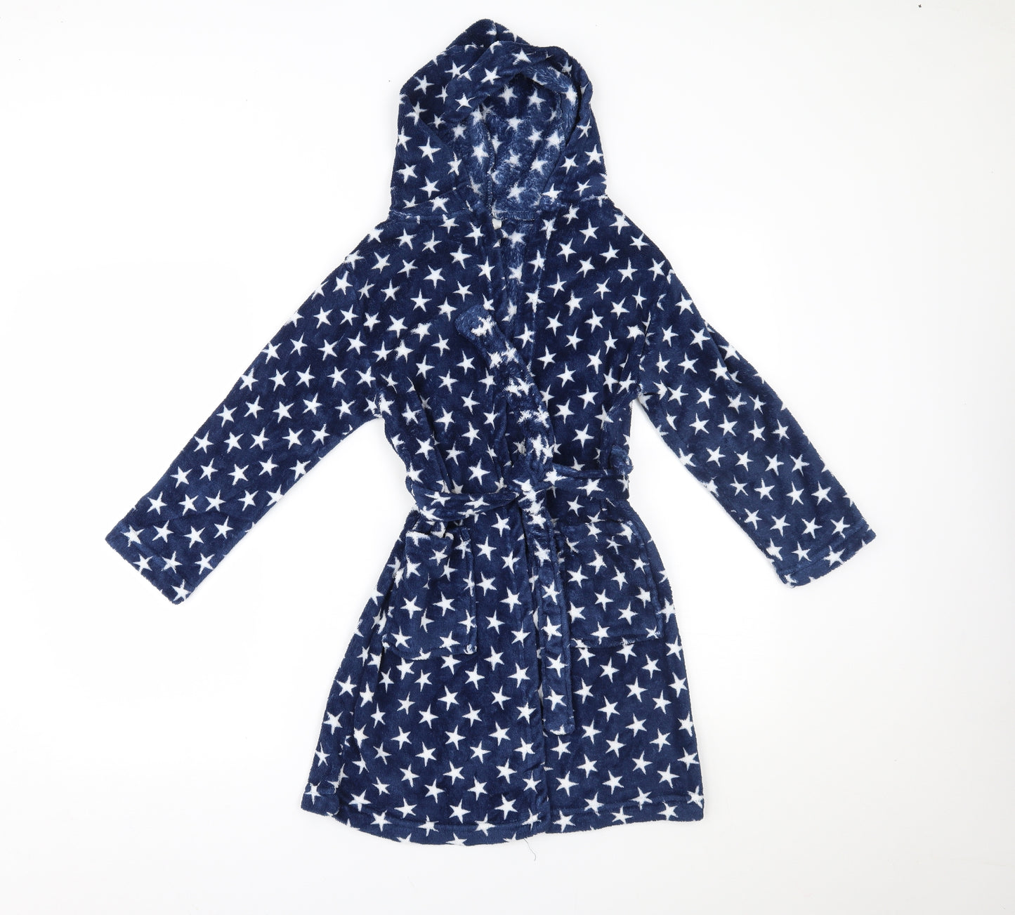 Dunelm Boys Blue Solid   Robe Size 7-8 Years