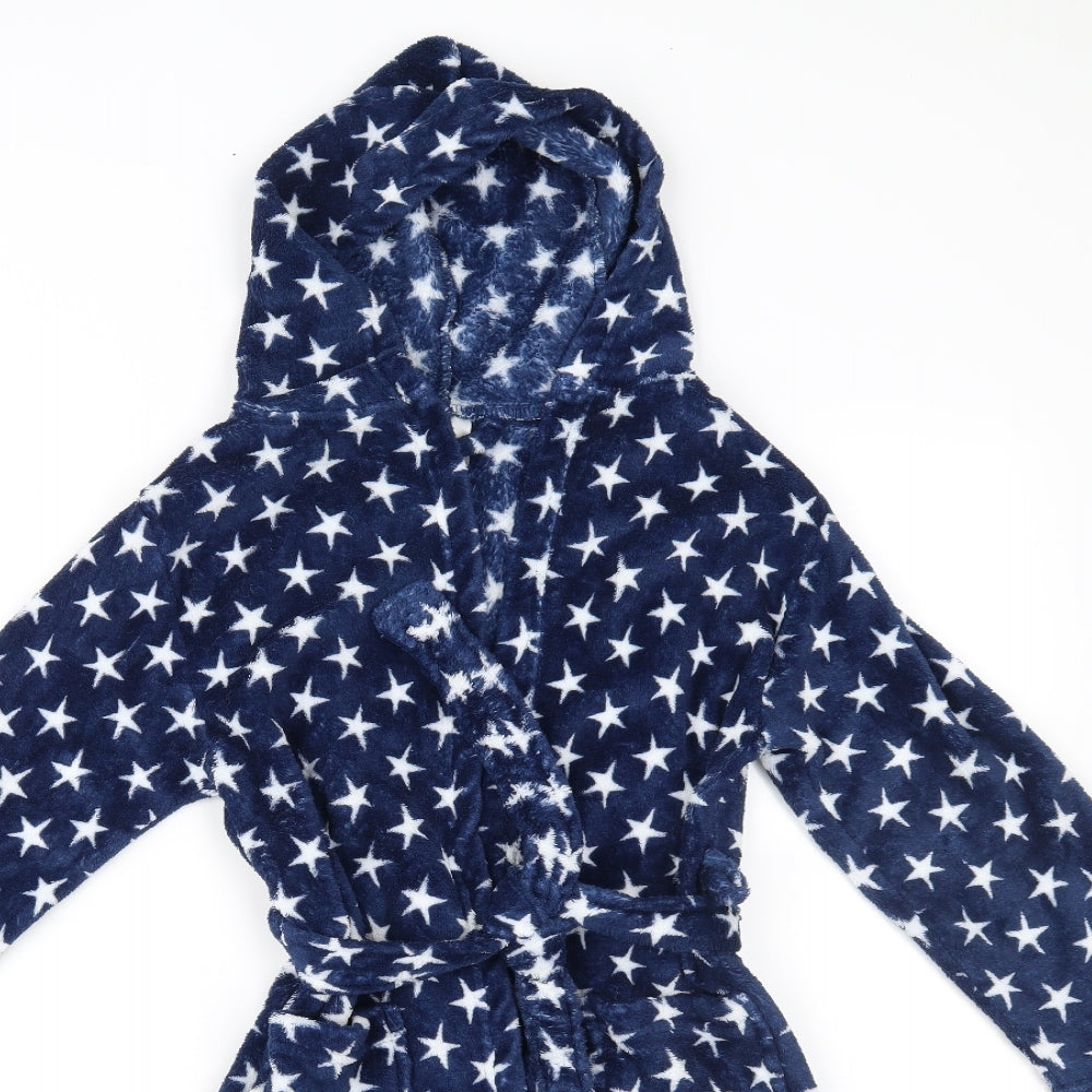 Dunelm Boys Blue Solid   Robe Size 7-8 Years