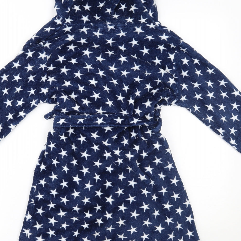 Dunelm Boys Blue Solid   Robe Size 7-8 Years