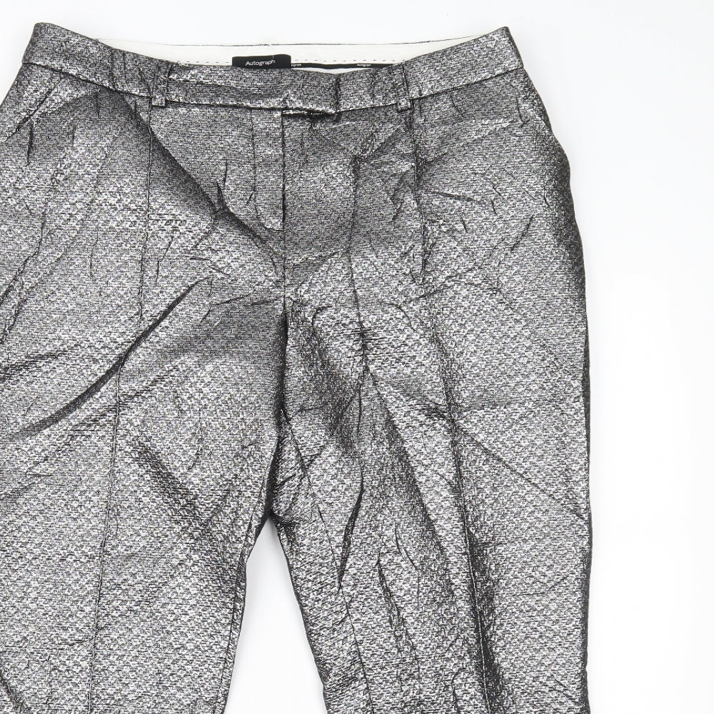 Autograph Womens Silver   Trousers  Size 14 L27 in