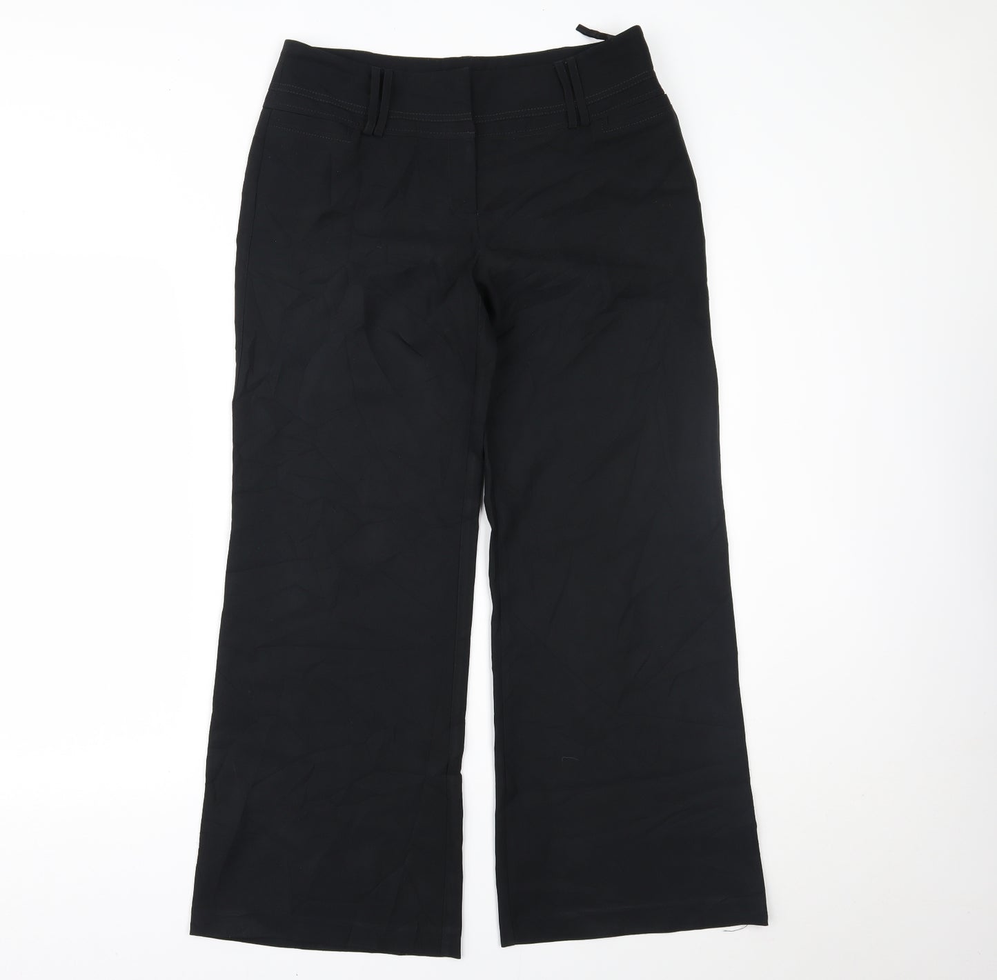 DUNNES Womens Black   Trousers  Size 12 L27 in
