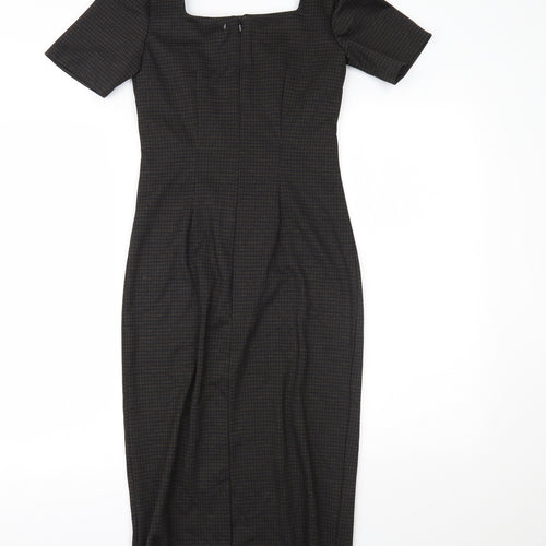 nexr Womens Brown Houndstooth  Pencil Dress  Size 6