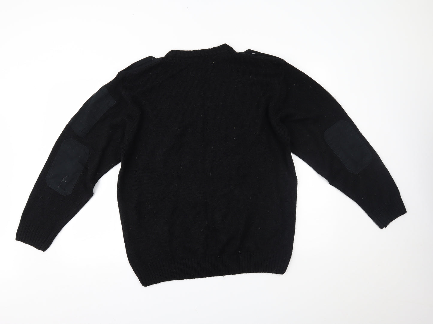 Workwear Mens Black   Henley Jumper Size L