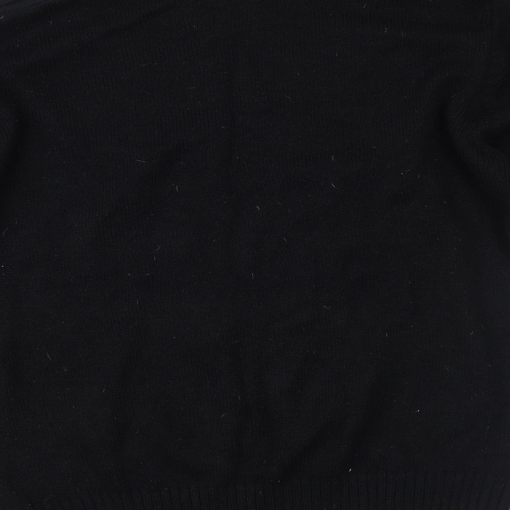 Workwear Mens Black   Henley Jumper Size L