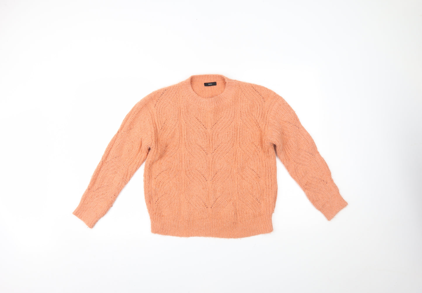 M&Co Womens Orange   Pullover Jumper Size 10