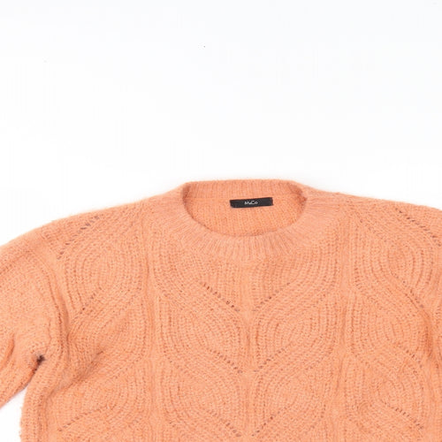 M&Co Womens Orange   Pullover Jumper Size 10