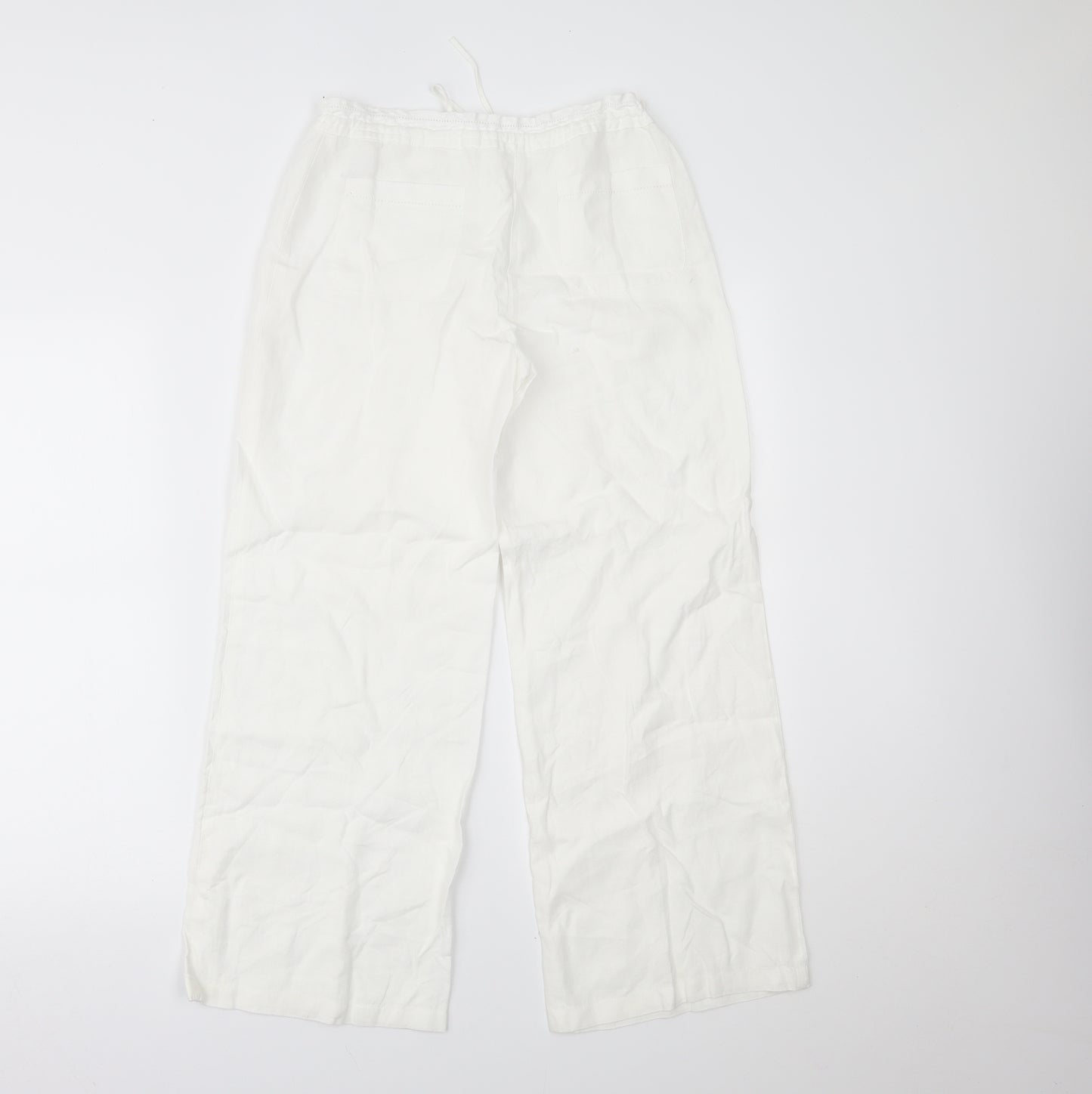 Marks and Spencer Womens White   Trousers  Size 8 L25 in