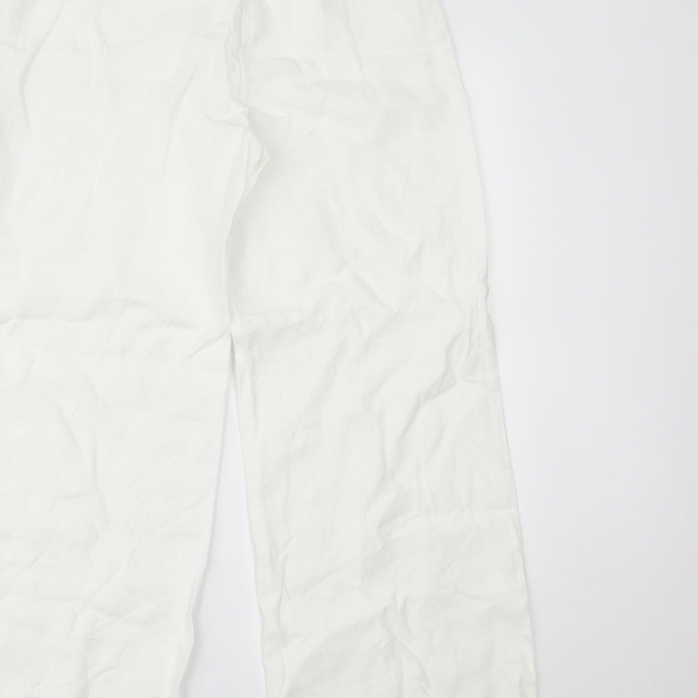 Marks and Spencer Womens White   Trousers  Size 8 L25 in