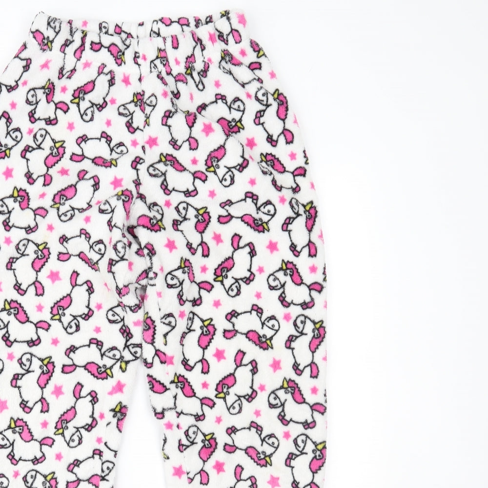 Primark Womens White Solid   Pyjama Pants Size M